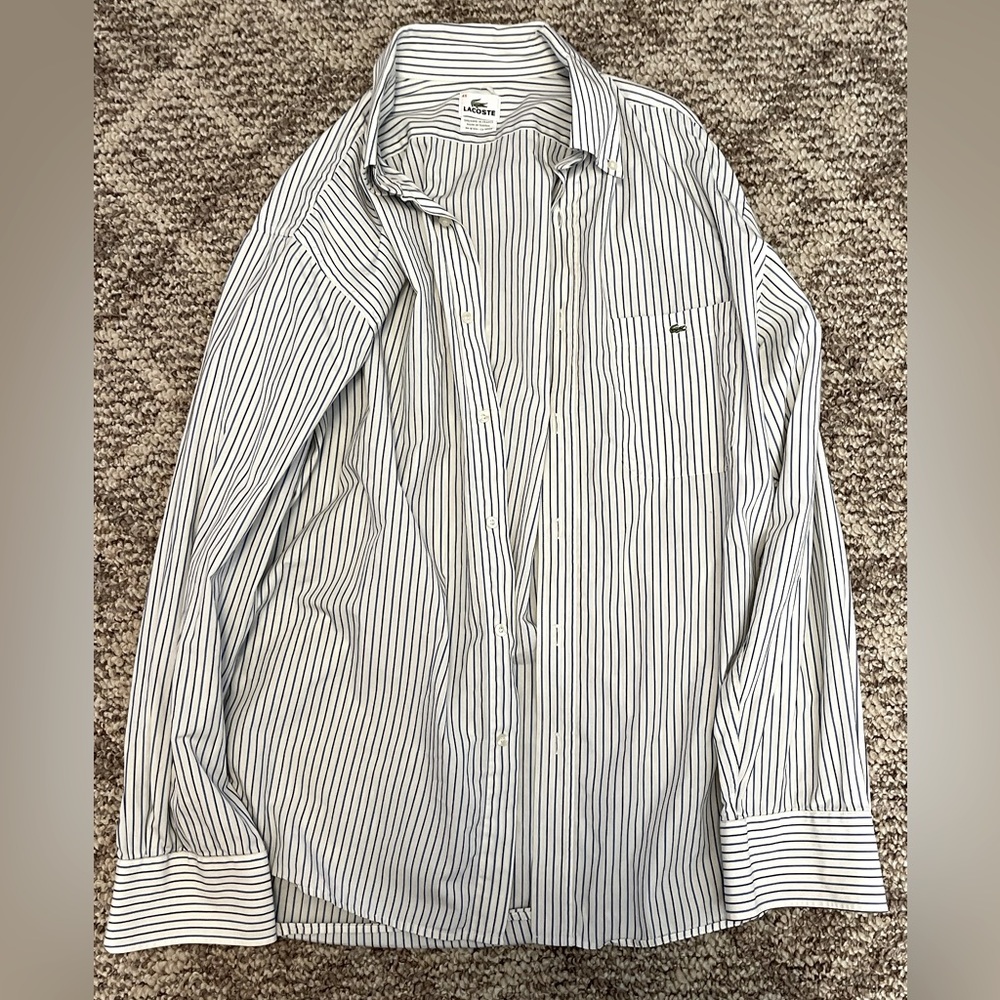 Mens Lacoste dress shirt size 45